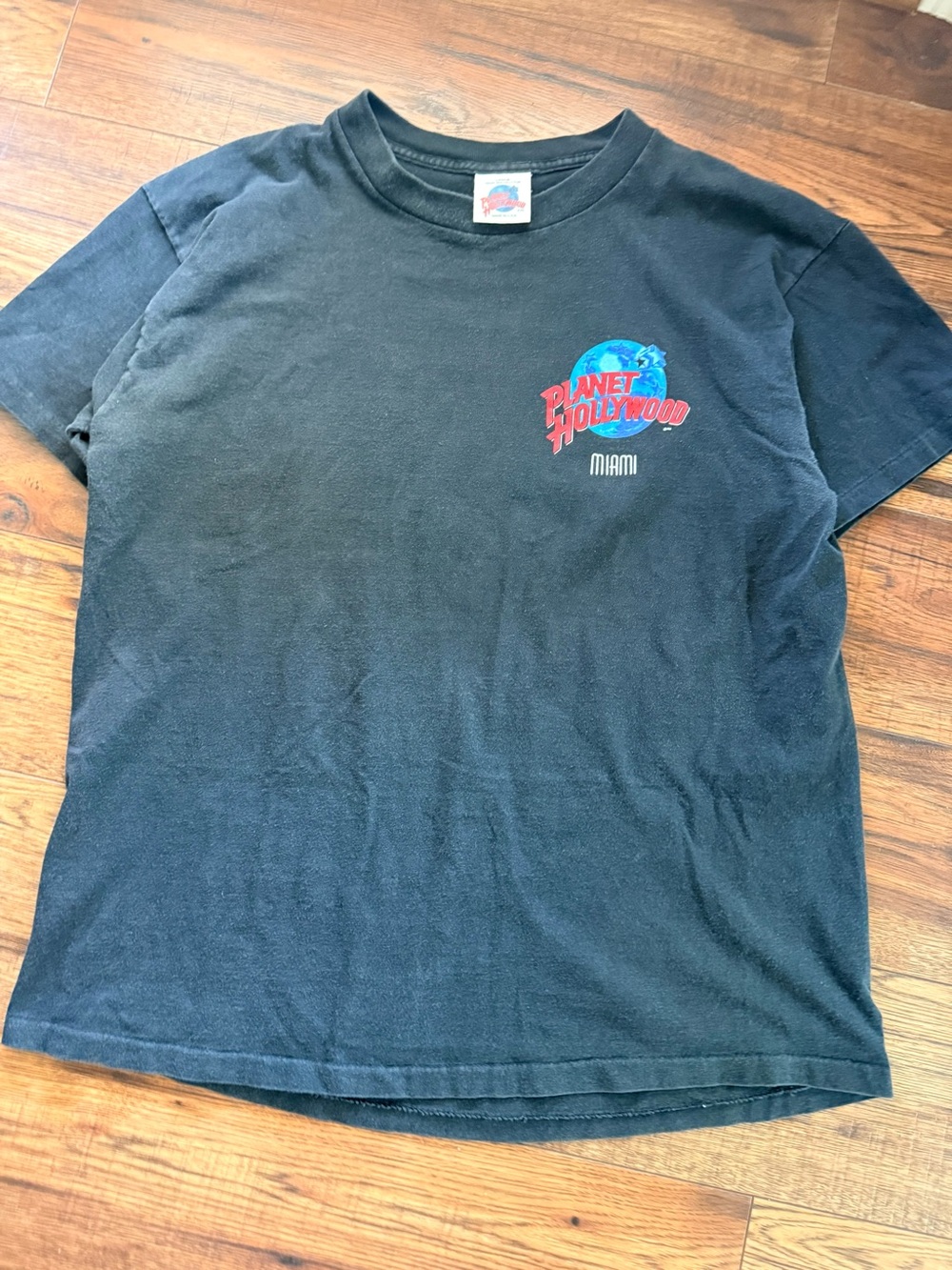 Vintage 90s Planet Hollywood Miami Made USA Single Stitch Tee L